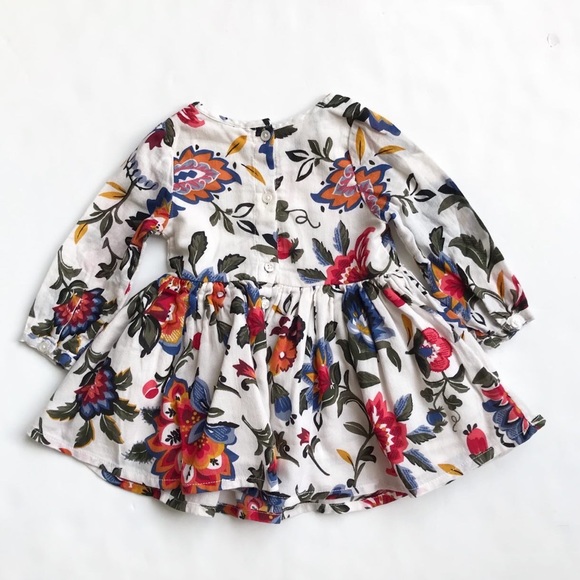 Old Navy floral print button back dress EUC 12-18 months - Picture 5 of 5